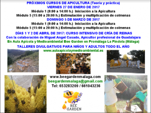 Cursos Apicultura y Cría de Reinas Bee Garden Málaga 2017